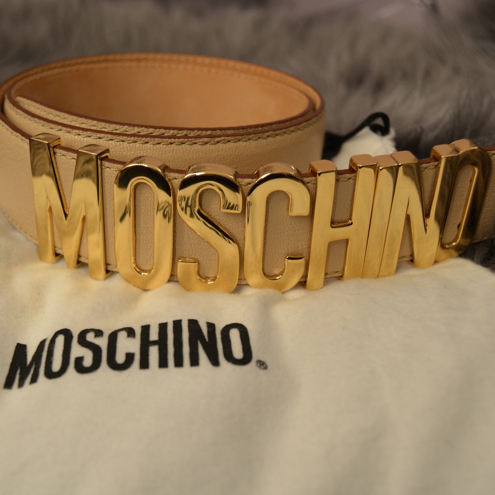 Classic Moschino Logo Belt